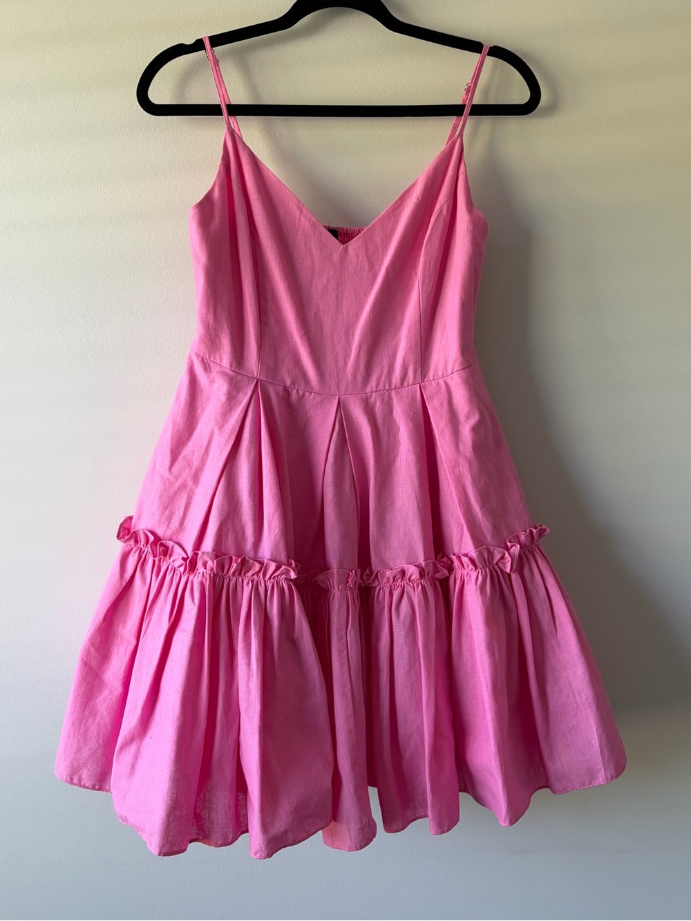 Bandit and the Babe Pink Bubble Hem Babydoll Mini Dress M Coquette Cottagecore